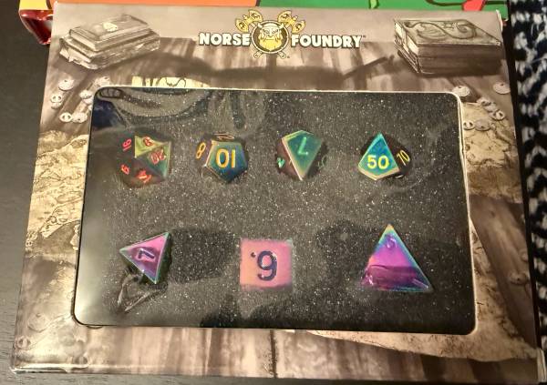 Iridescent Metal Dice Set - D&D 1