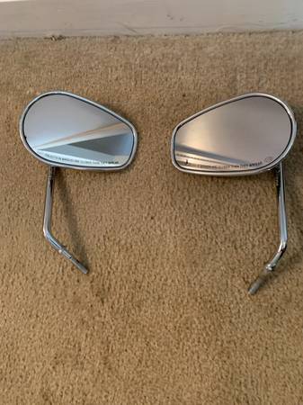 Harley Davidson 001050 Chrome Tapered Rearview Mirror *Right & Left* 1