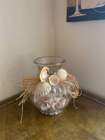 Vase with sea shells 1