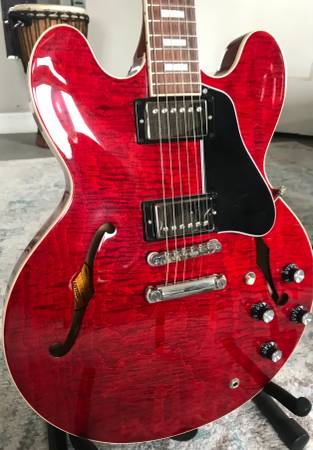 GIBSON ES-335 2020 FIGURED MAPLE - ELECTRIC GUITAR RED CHERRY – 1