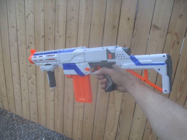 Nerf Retaliator Nerf Guns,Power Wheels, large lego blocks--2 bucks eac 1