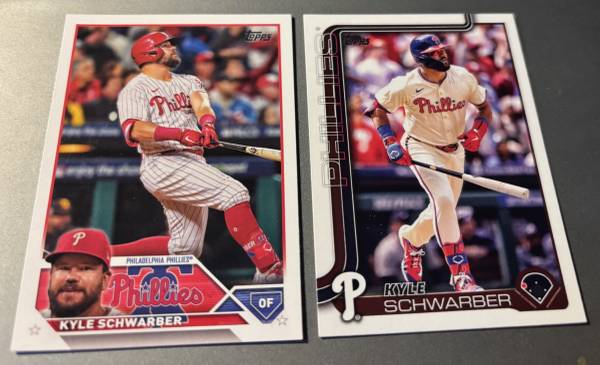 Kyle Schwarber 2 baseball cards Phillies 1