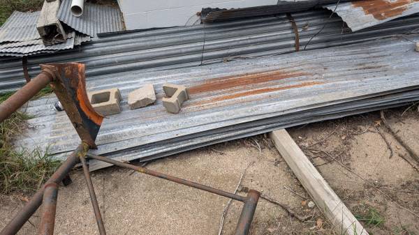 Rusty ribbed Barn galvanized steel small and large rib tin 10 to 14 ft 1