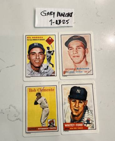Brooks Robinson - Bob Clemente Gil Hodges Porcelain Reprint cards 1