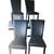 Modern 5-Piece Dining Set  White Faux Marble Table with Black Nailhead Chairs 6 thumbnail