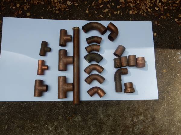 Twenty Two Piece Vintage Copper Fittings 1