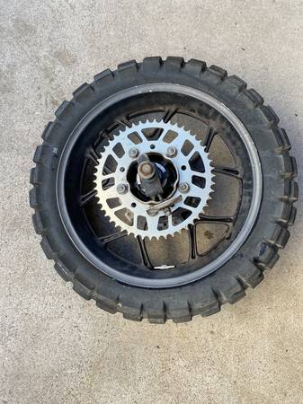 Honda CTX700 Rear Wheel Rim Continental Twinduro Tire Sprocket Rotor 1