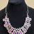 Blue Druzy and Amethyst Gemstones in Silver Collar Necklace 4 thumbnail