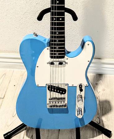 Blue Squire Telecaster Electric Guitar 1