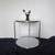 Vintage 1999 IKEA Strind Glass & Metal Rolling End Side Table 1 thumbnail