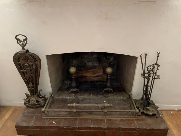 Brass Victorian Fireplace Set 1