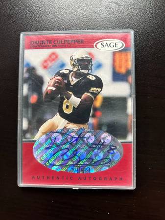 Daunte Culpepper Auto 34/419 1999 SAGE Autographs Red #A13 1