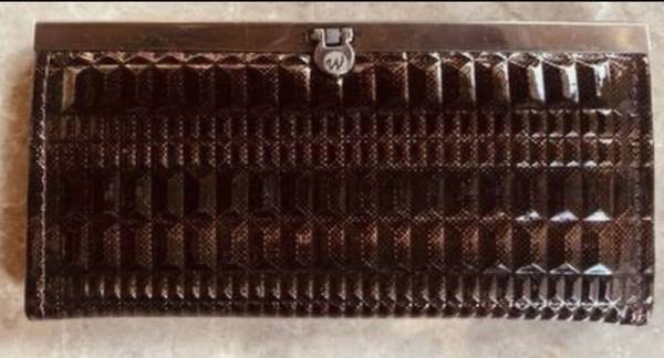 New Clutch/Wallet Brown Vinyl Clutch 1