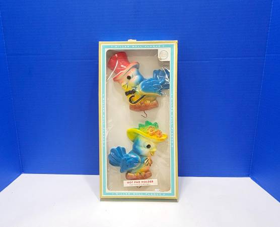 Vintage Miller Studios Blue Bird Wall Plaques 1