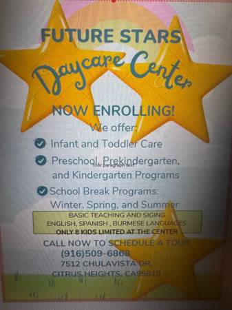 Certified Daycare Center (Citrus heights)63881395063681121