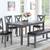 New Gray/Black dining set 6 pc 3 thumbnail