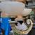 GORGEOUS 6 LT ORNATE Chandelier ALABASTER, BRASS & METAL HEAVY 4 thumbnail