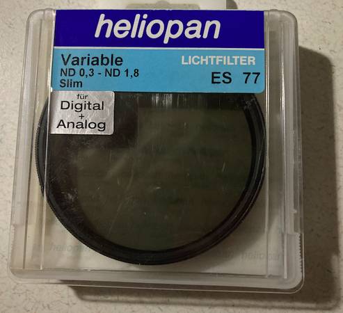 Heliopan Variable ND 0,3 - ND 1,8   ES 77 Lightfilter 1