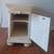 Vintage White Wicker nightstand, wooden, with drawer / magazine Rack 5 thumbnail