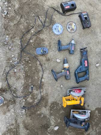 Ryobi and Deaalt tools, chargers, saw blades - in Dayton 1