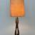 WOOD SCULPTED MID-CENTURY MODERN TABLE LAMP WITH ORIGINAL SHADE 1 thumbnail