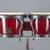 A Pair of Latin Percussion Aspire Wood Bongos on A Chrome Stand 3 thumbnail