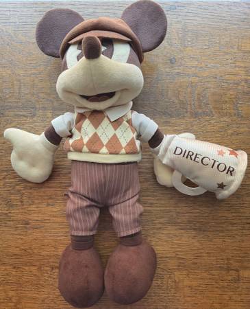 Director Hollywood Walt Disney 13” Cream Brown Mickey Mouse Plush 1