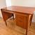 Danish MCM teak wood expandable desk 1 thumbnail