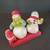 Snowmen Sledding Salt and Pepper Shakers Hallmark Collection 2 thumbnail