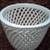RARE, CERAMIC BASKET WITH OPEN WEAVE. 7in.tall x 9in.wide 2 thumbnail