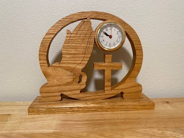 Decorative "Praying Hands" with clock 1