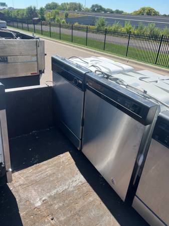 Whirlpool dishwashers, dishwasher, stainless, and black under counter 1