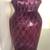 6" Purple hand blown art glass vase with tiny bubbles 2 thumbnail
