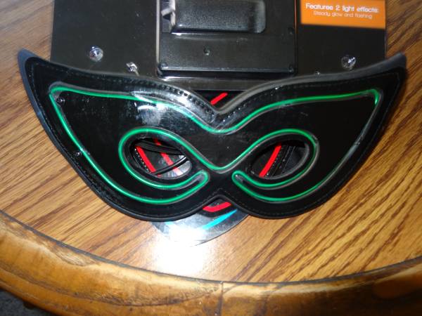 Halloween Night GLO LED Adult Masks $6.50--New-Half Price-- 1