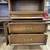 Vintage Mid Century Cane and Walnut Wood Hutch/Bar Cabinet/Bookcase 13 thumbnail