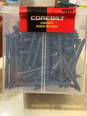 150 PIECES CONCRETE SCREWS ANCHOR SIZE 1/4”X3-1/4”  DRIVE: HEX 1