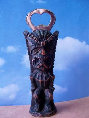 Ancient Hawaiian Tiki Sculpture Bottle Opener 1
