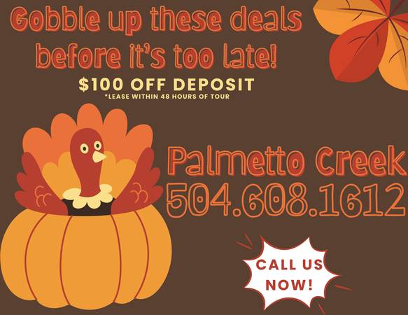 $1,445 / 1br - 1049ft2 - PALMETTO CREEK HAS THE APARTMENT HOMES FOR YOU! TOUR & LEASE TODAY!!!! (RIVER RIDGE)63903537337731120