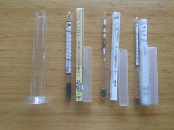 Thermometer, Hydrometer, Proof & Tralles Hydrometer 1