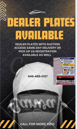 DEALER PLATES /AUTO INSURANCE / CAR RENTAL 1