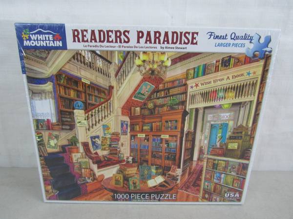 "Readers Paradise" White Mountain 1000 Piece Jigsaw Puzzle New/Sealed 1