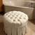 33" Large French White round Ottoman $150 FIRM! IN CLEAN, Perfect cond 1 thumbnail