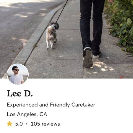 PET SITTER AVAILABLE! DECADES OF EXPERIENCE! 1