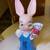 RARE 1950's 6 inch Tall Blow Plastic Easter Rabbit ( with glasses) 1 thumbnail