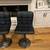 (3) Contemporary Black Faux Leather Swivel Adjustable Bar Stools 3 thumbnail