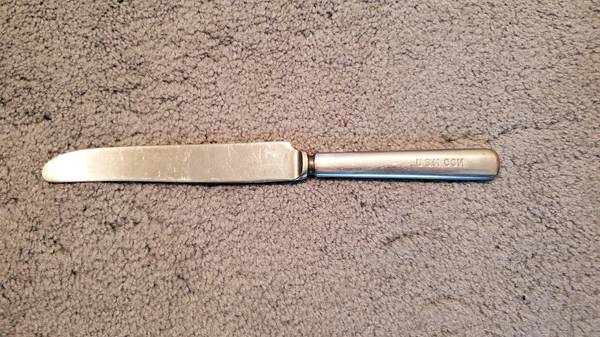 Table Dinner Knife marked U.S.M. COM 1
