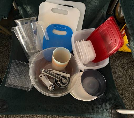 Kitchen Essentials Set utensils measuring spoons cups cutting board can opener,  1