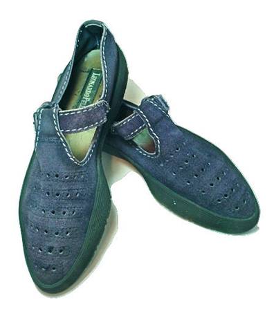 Womens Handmade Blue Suede Flat Shoes Sz 6 Leonardo Pellinacci - $25 (Santa Fe)