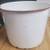Vintage Enamelware Pot White Red no lid or handle 11 1/4 x 8 5/8" 1 thumbnail
