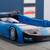 Turbo Race Car Twin Bed, Blue + COMFORTER SET (Race/Car themed) 1 thumbnail